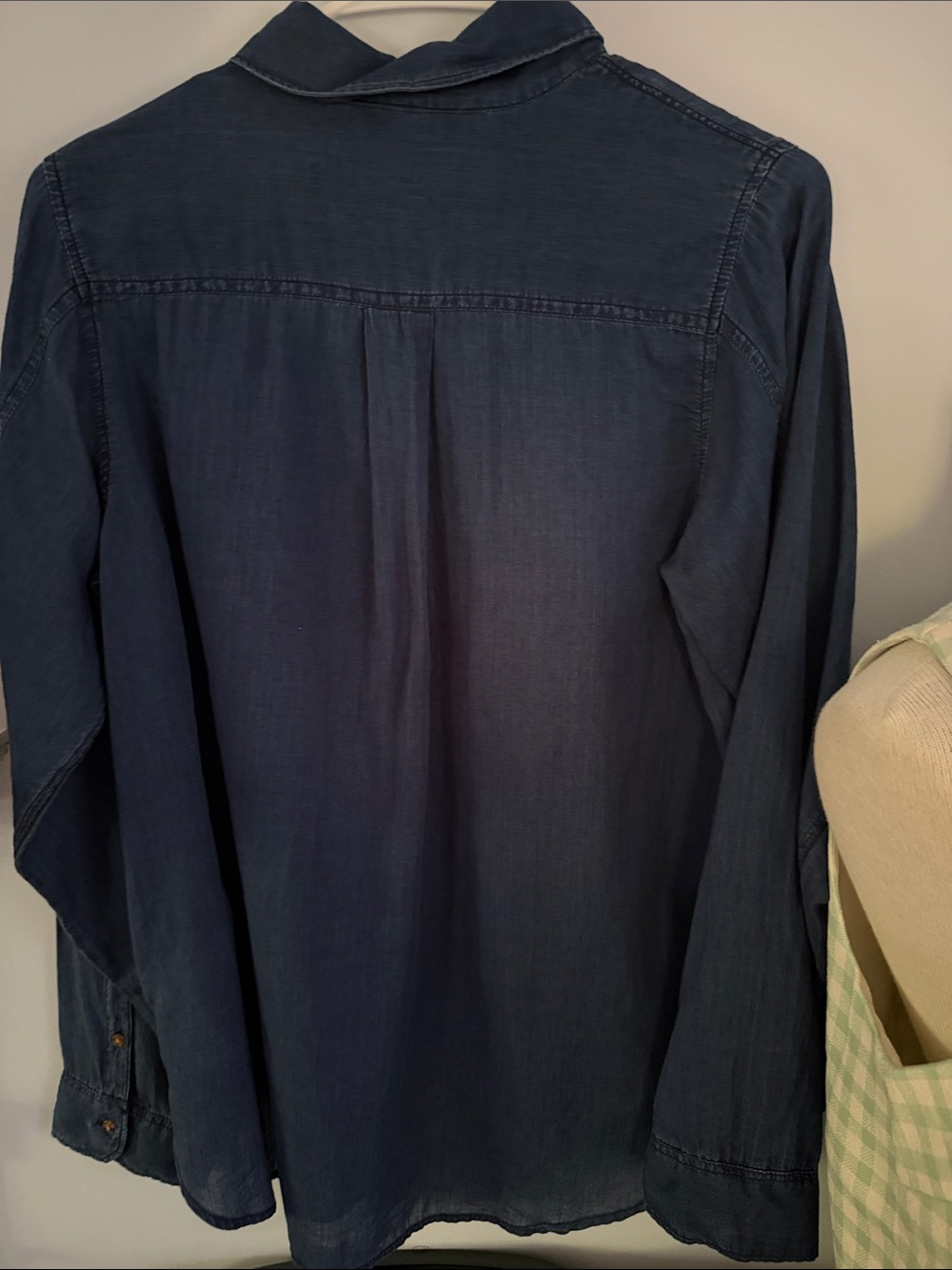 J. CREW indigo cotton gauze button front shirt NEW NWT Size 10 - Picture 5 of 6